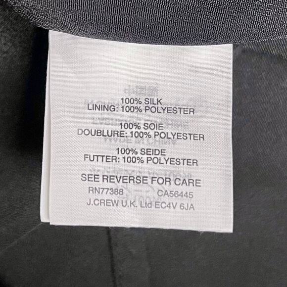 J.Crew 100% Silk Black and cream flounce wolfstooth sleeveless Dress – Size 2 - Picture 6 of 7